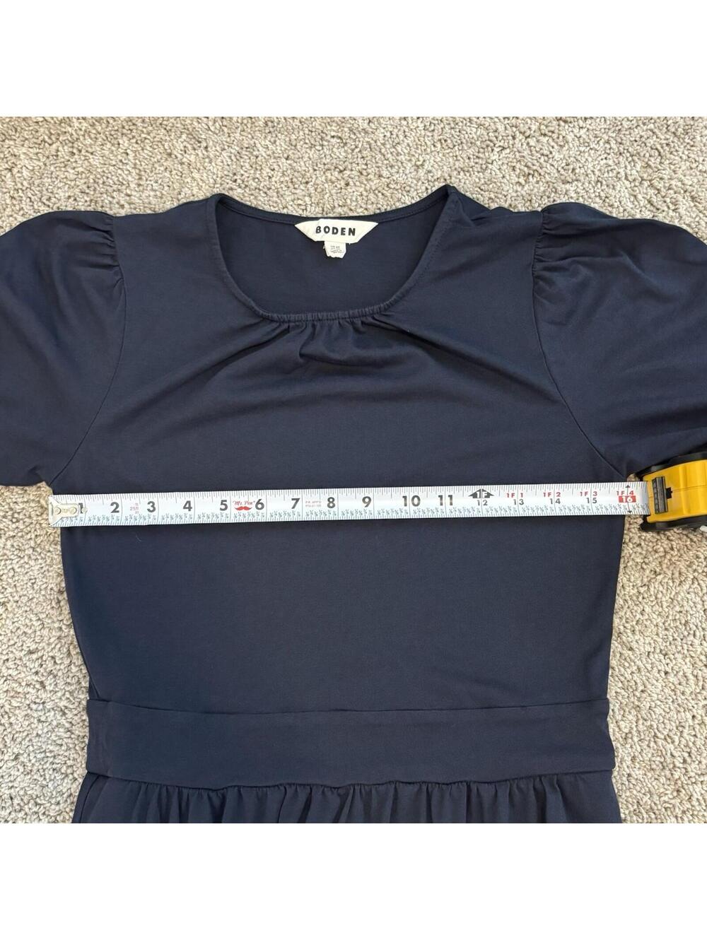 Boden Louisa Cotton Jersey Dress Navy Blue Womens Size 4R Closet Basics EUC - Picture 5 of 6